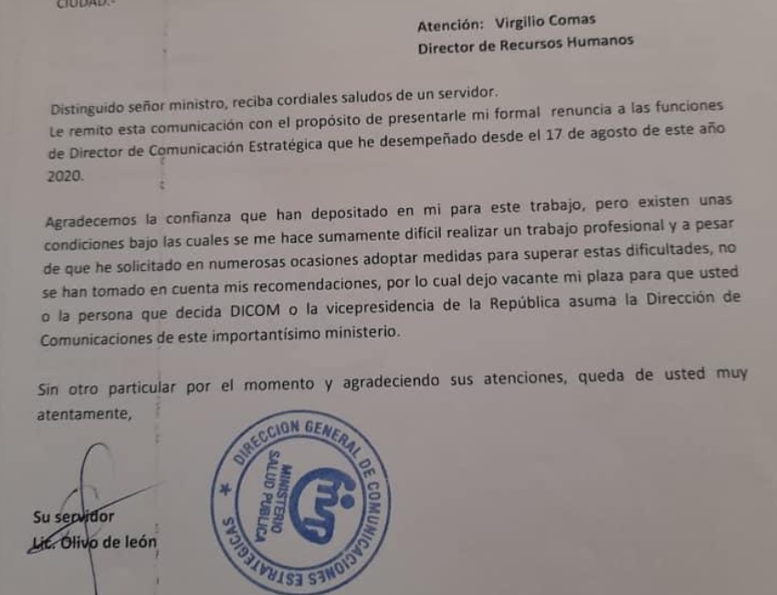 Do Renuncia Director Comunicación Estratégica De Salud