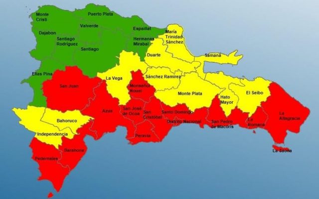 Proceso.com.do : El COE Reduce El Número De Provincias En Alerta Roja Y ...